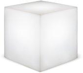 NEWGARDEN Cuby 32 cm Cubo de Luz led Decorativo Muy Resistente al Exterior. Cuadrado con Cable y Luz Cálida 3000K. Hecho de Polietileno en España