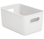 TATAY Baobab - Caja Organizadora Rectangular 5L Plástico PP05. Blanco Pergamon