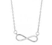 Collar Infinito en Plata de Ley 925 Bañado en Rodio 42.5 Cm