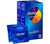 Durex - Preservativos Natural XL, el clásico de durex, para Mayor Sensación Packs 12-24 condones para un sexo seguro