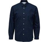 Camisa SELECTED Slim Algodón Hombre (XL - Azul)