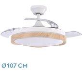 Ventilador DC Blondi Blanco/Haya 3 Aspas FABRILAMP