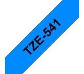 Cinta Laminada Compatible Brother Tze-541 - 18 Mm X 8 Metros Negro/Azul