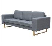 Sofa VIDAXL Gris Tela