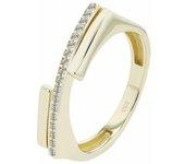 Joyería Oro 8K – Anillo en Oro con Circonias Sequoia – Talla 56