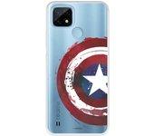 Funda para Realme C21 Oficial de Marvel Capitan América Escudo Transparente - Marvel