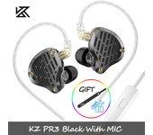 KZ PR3 In Ear 13.2MM Planar Driver Earphones Surround Stereo Headphones With MIC HiFi Bass Monitor Earbuds Gaming Music Headsets