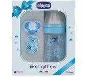 CHICCO GIFT SET WELLBEING AZUL SILICONA