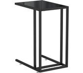 Mesa de ordenador negra 50x35x65 cm en vidrio templado