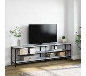 Mueble De Tv VIDAXL Gris Madera contrachapada (180x30x50 cm)