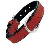 Gloria Collar de Piel Acolchado para Perro 50 cm - Rojo