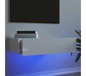 Mueble para TV con luces LED Blanco pulido 60x35x15,5 cm