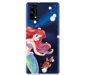 Funda para Realme 7 Pro Oficial de Disney Ariel y Sebastián Burbujas - La Sirenita