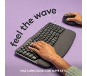 Teclado logitech wave keys bluetooth negro