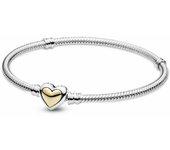 Pulsera Pandora Moment Corazón Cúpula Dorada - 599380C00