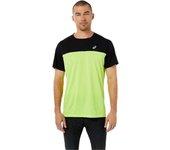 Camiseta ASICS Hombre (Poliéster - Verde - L)