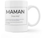 Fisura – Taza blanca con mensaje. Taza con definición padre, madre y abuelos. Taza de desayuno para regalar. Regalo original para padres. 350 ml. Variedad de modelos e idiomas.