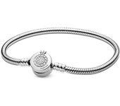 Pandora Pandora Pulsera Moments en plata de ley Corona Brillante con cadena de serpiente 599046C01 , para Mujer