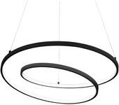 Ideal lux oz dimmable swirl 80cm lámpara de techo colgante led integrada negra, 3000k