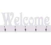 Perchero De Pared Welcome Blanco 29,5X74 Cm