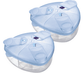 MAM Pack de 2 Dosificadores Milk Powder Box - Dispensador de Leche en Polvo, 2 Unidades, Azul