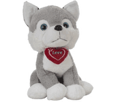 Peluche Husky Corazón 36 cm