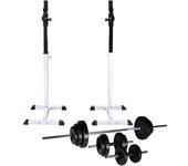 Squat Station con Barbell y Dumbbell Set 30,5 kg