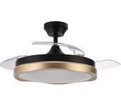 Ventilador DC Blondi Negro/Oro 3 Aspas FABRILAMP