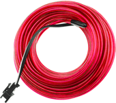 Cable electroluminiscente rosa de 2.3mm en bobina 5m con pilas