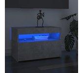 Mueble para TV con luces LED 2 piezas gris hormigón 60x35 cm