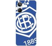 Funda para Realme 10 del Real Club Recreativo de Huelva Escudo Fondo Azul  - Licencia Oficial Real Club Recreativo de Huelva