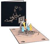 Tarjeta pop-up regalo Baloncesto 3D