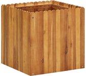 vidaXL Arriate de madera maciza de acacia 50x50x50 cm