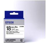 Epson LK-5WBN cinta negro sobre blanco 18 mm