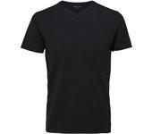 Selected Camiseta New Pima Cuello Pico Black