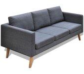 Sofa VIDAXL Gris Tela