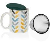 Taza con Filtro para Infusiones Versa Erin Porcelana Gres