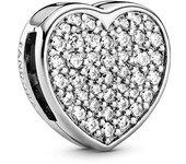 Pandora Charm Corazón en pavé 798684C01 , para Mujer