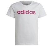 ADIDAS G LIN T CAMISETA NIÑA BLANCO/FUCSIA