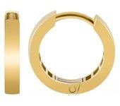 Joyería Oro 8K Pendientes de Aro Plegables en Oro Caria