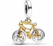 Charm Pandora 763354C01 bici colgante chapado en oro 14k