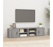 Mueble TV 2 piezas Sonoma gris 80x31,5x36 cm madera multicapa