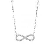 Collar con Colgante Infinito en Plata de Ley 925 42.3 Cm