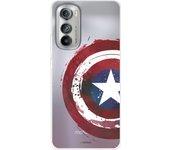 Funda para Motorola edge 30 Oficial de Marvel Capitán América Escudo Transparente - Marvel