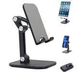 Soporte Tablet y Movil, Soporte Movil para Mesa Calidad Excelente, ABS, Plegable, Angulo Ajustable, Robusto y Fuerte, Compatible con Ipad, Movil Tablet hasta 12.9 pulgada, Diseño Nuevo de 2023