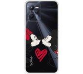 Funda para Realme C35 Oficial de Disney Mickey y Minnie Beso - Clásicos Disney