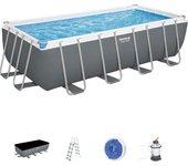 Bestway Piscina Tubular Rectangular 56671 Power Steel 488x244x122cm