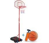 Nova Infantastic® Aro de Baloncesto - para Niños, Exterior, Interior, Altura Ajustable, con Soporte, Bomba de Aire, Pelota de Baloncesto, Portátil,