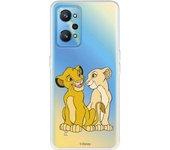 Funda para Realme GT Neo 2 Oficial de Disney Simba y Nala Silueta - El Rey León