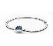 Pulsera  Pandora Cierre Disco Azul Brillante 599288C01-18